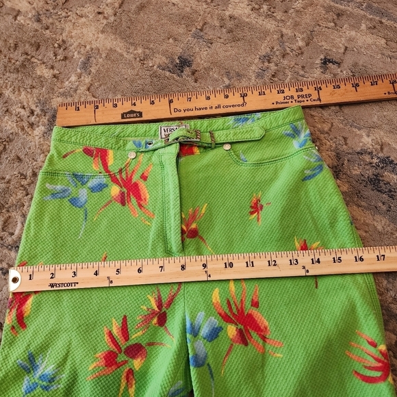 Versace Classic V2 green floral pants. Size 42 - Picture 12 of 16